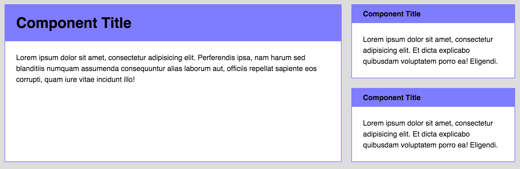 spaces between component A and component B are now equal