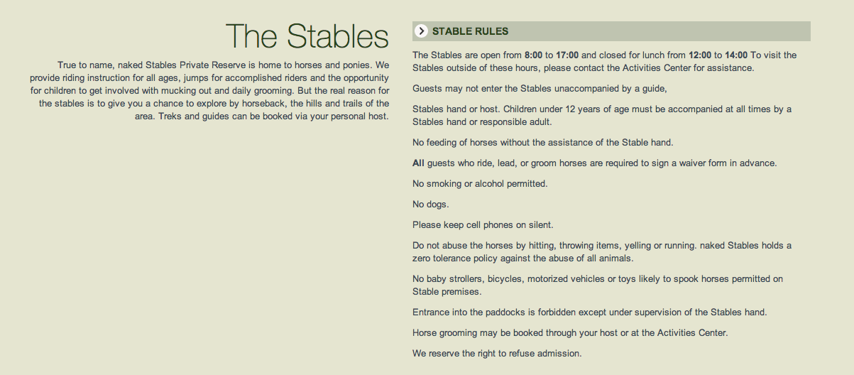 Example of a webpage without vertical rhythm