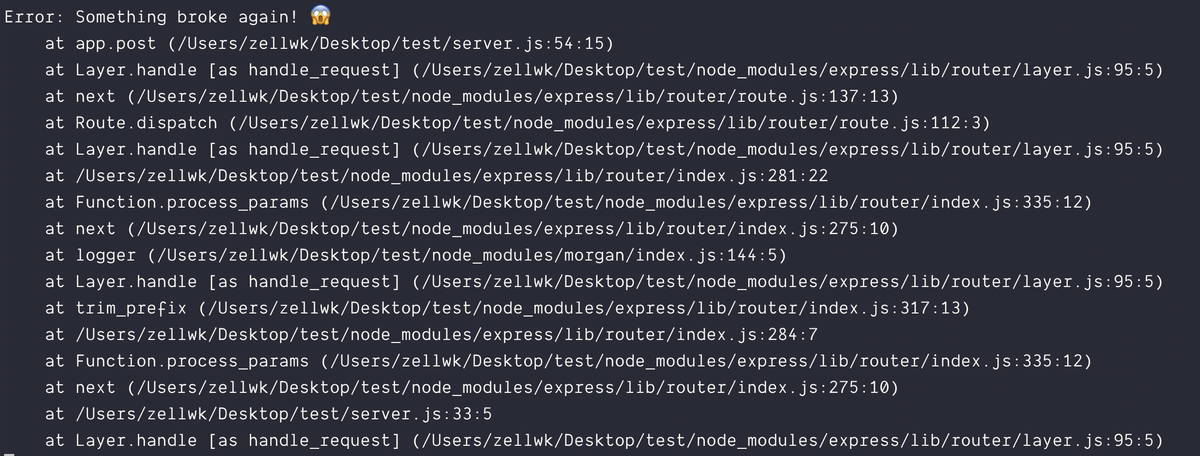Handling Errors in Express | Zell Liew