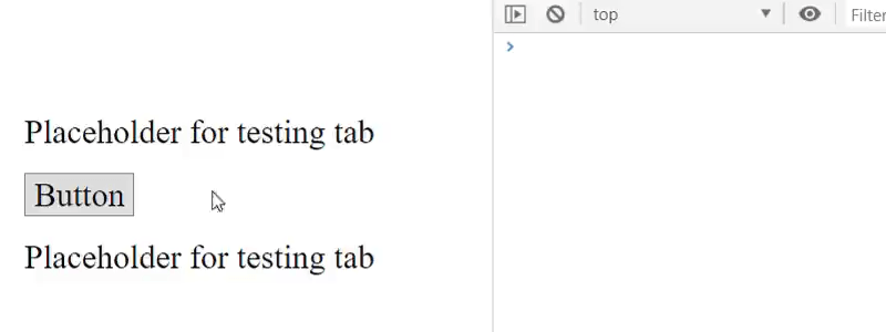 Next keypress originates from the button