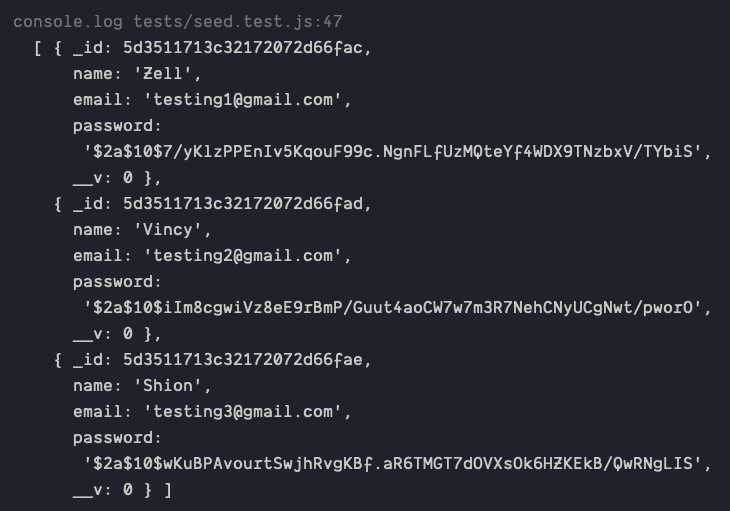 Create runs the save middleware.