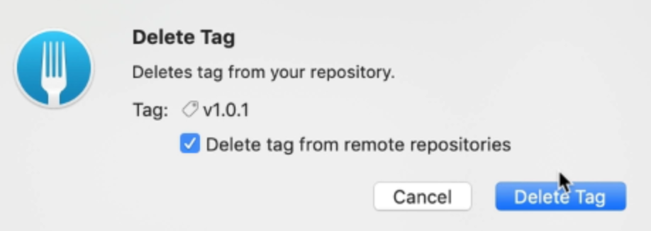 Choice to delete tag from remote
