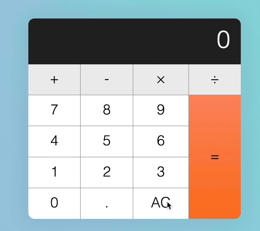Calculator should show zero if equal key is hit first