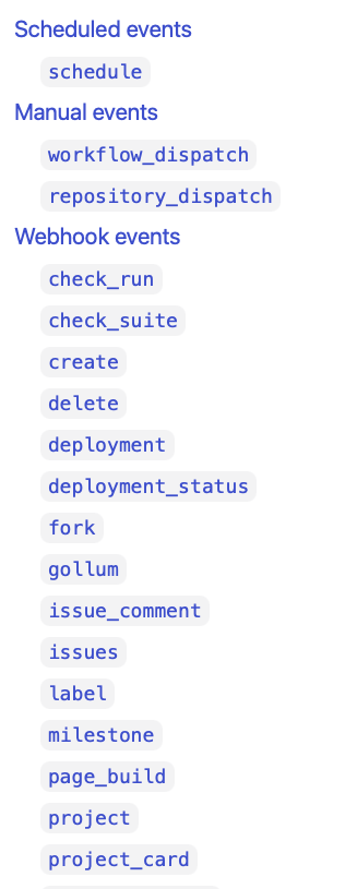events that triffer workflows
