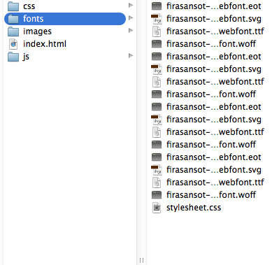 Webfont in project