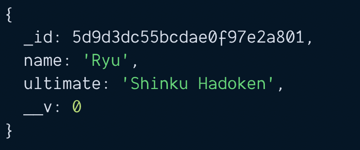 Found Ryu from the database.
