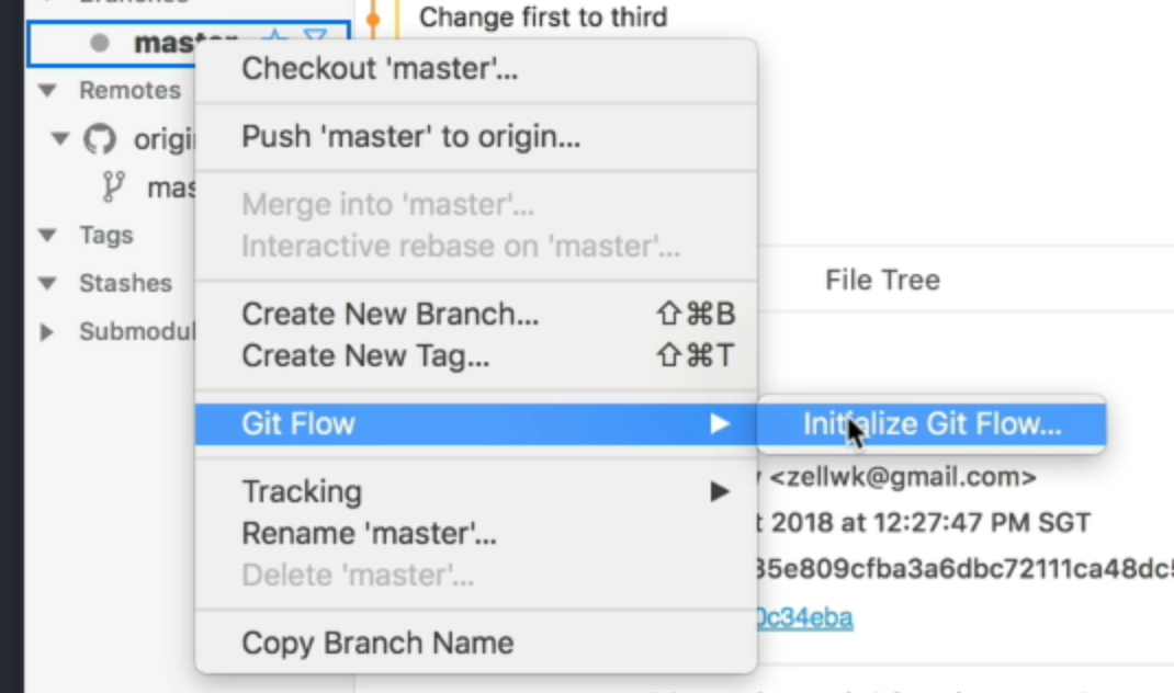 Initialize Git Flow