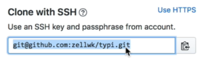 The git URL