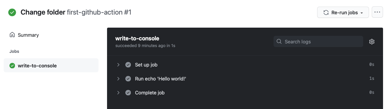 write to console buttons