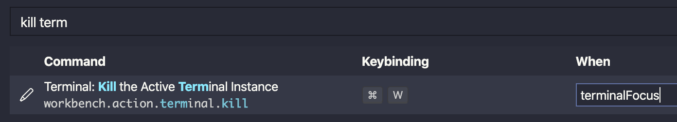 Changed the when expression to terminalFocus.