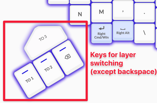 My current layer change keys