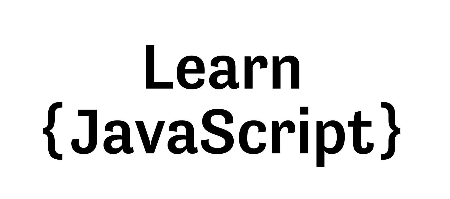 Learn JavaScript logo without animating text.