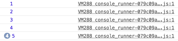 i was logged as 5 four times in the timeout function