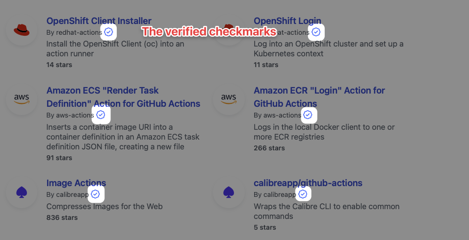 marketplace verified actions