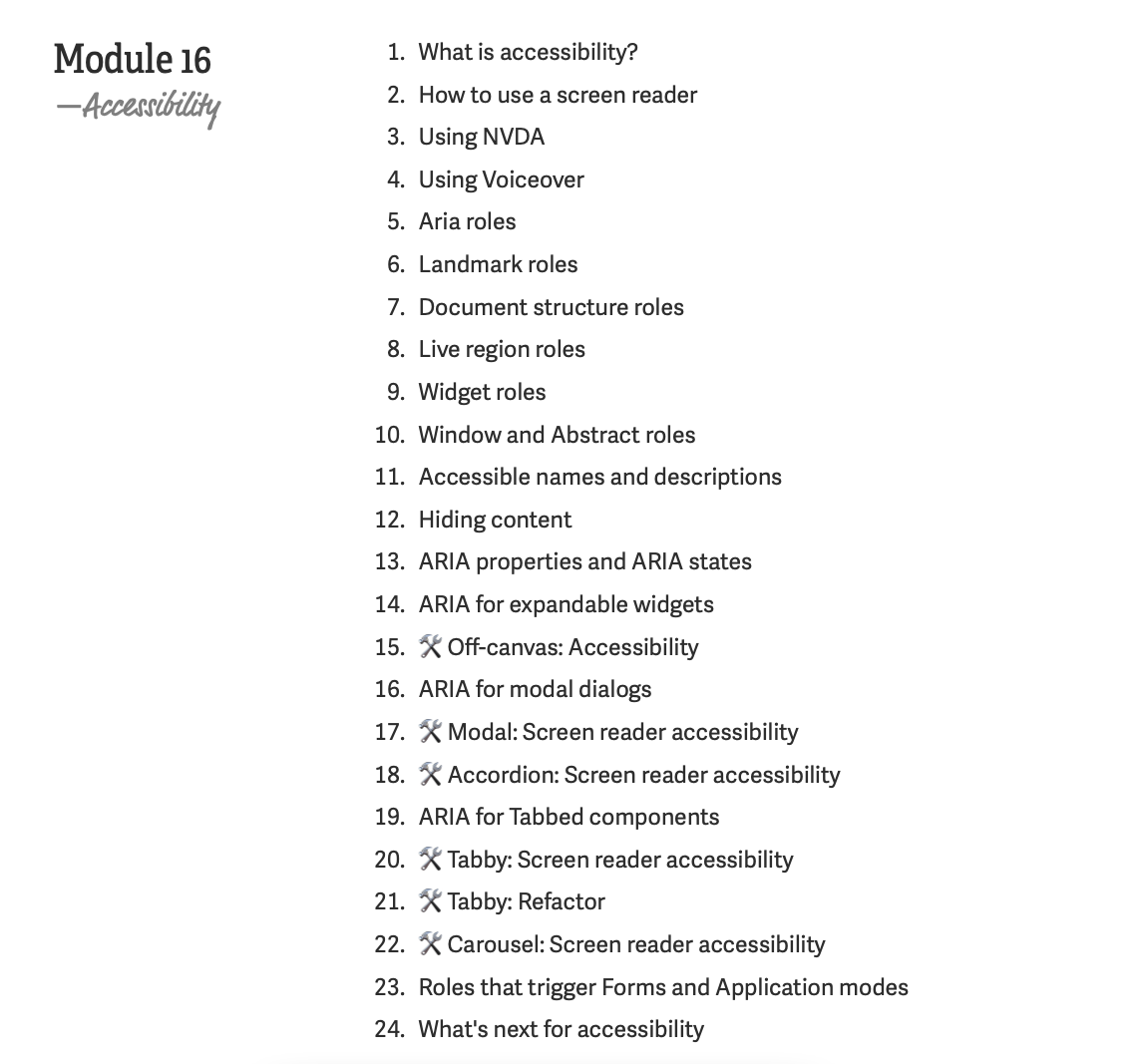 Learn javascript module 16 lesson break down