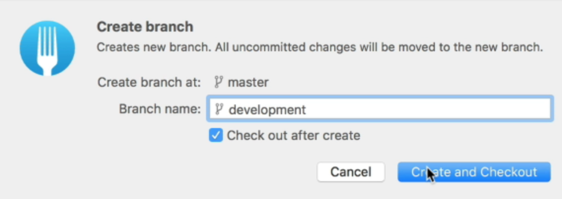 Setting the branch name to development