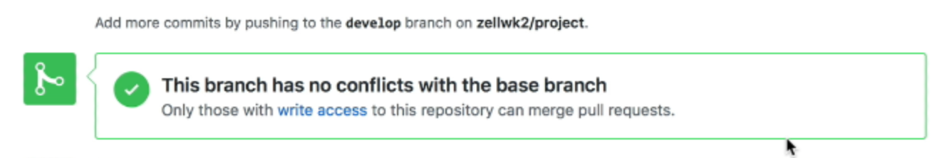Non-collaborators won't see the merge pull request button