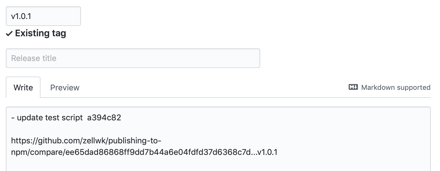 Writing release notes