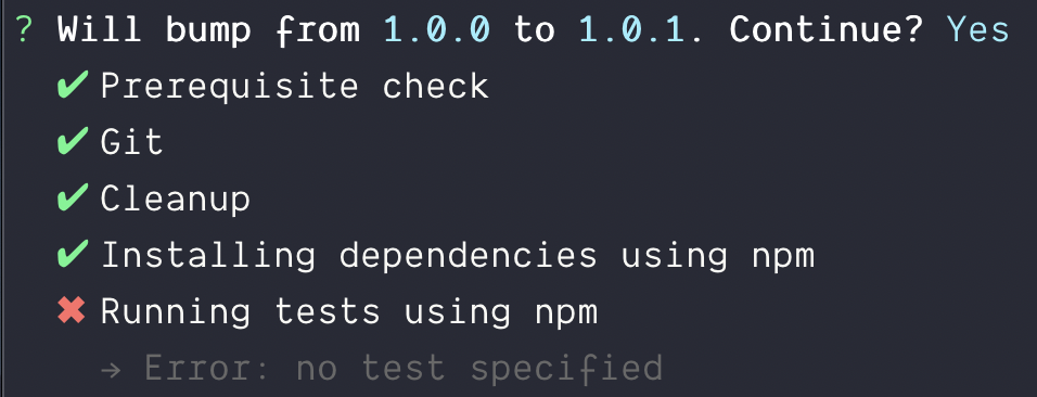 An error with running tests