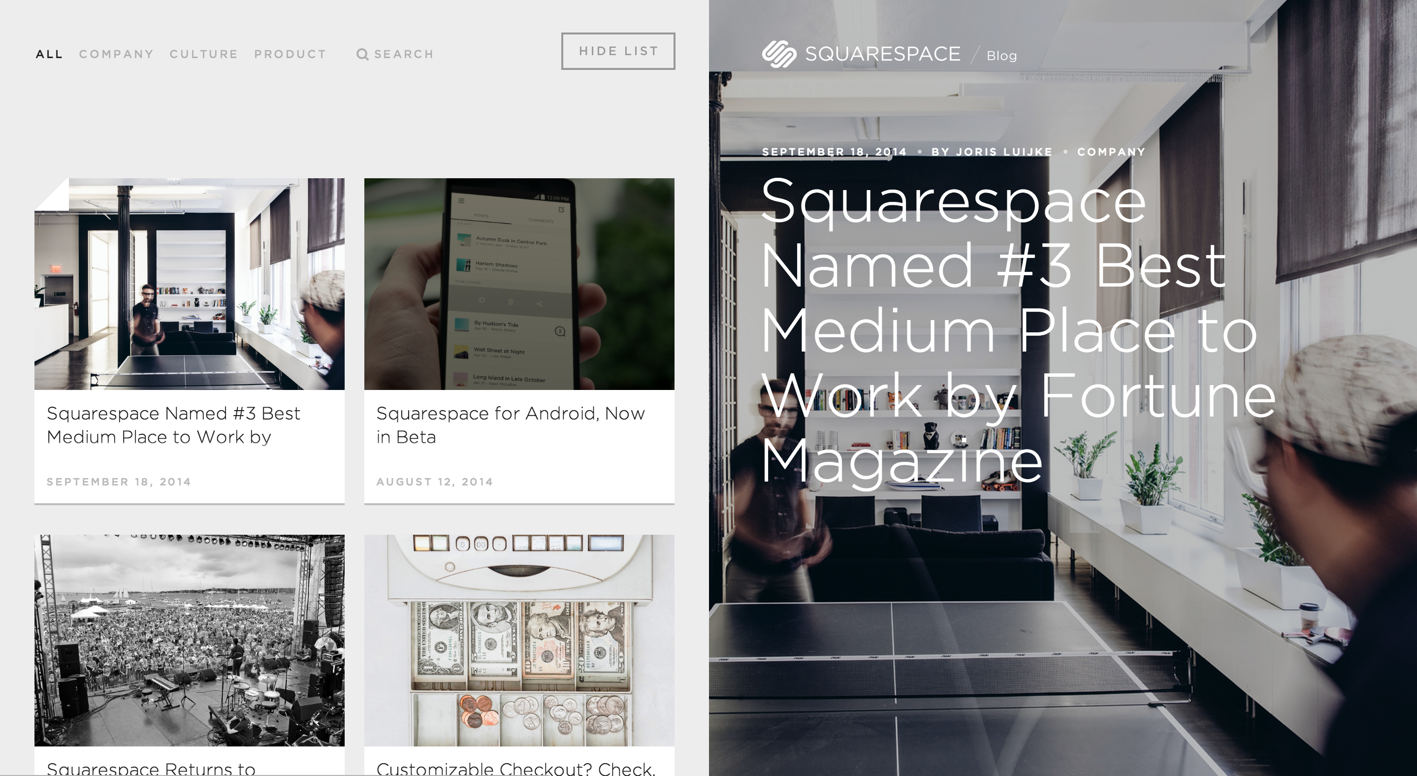 Squarespace Blog