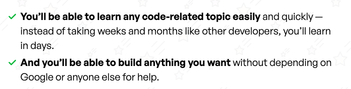 Output that uses SVGs as the list bullet