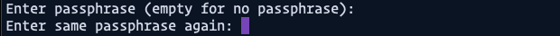 leave passphrase empty