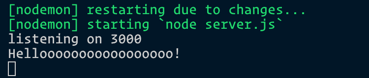 Logs helloooo in the command line.