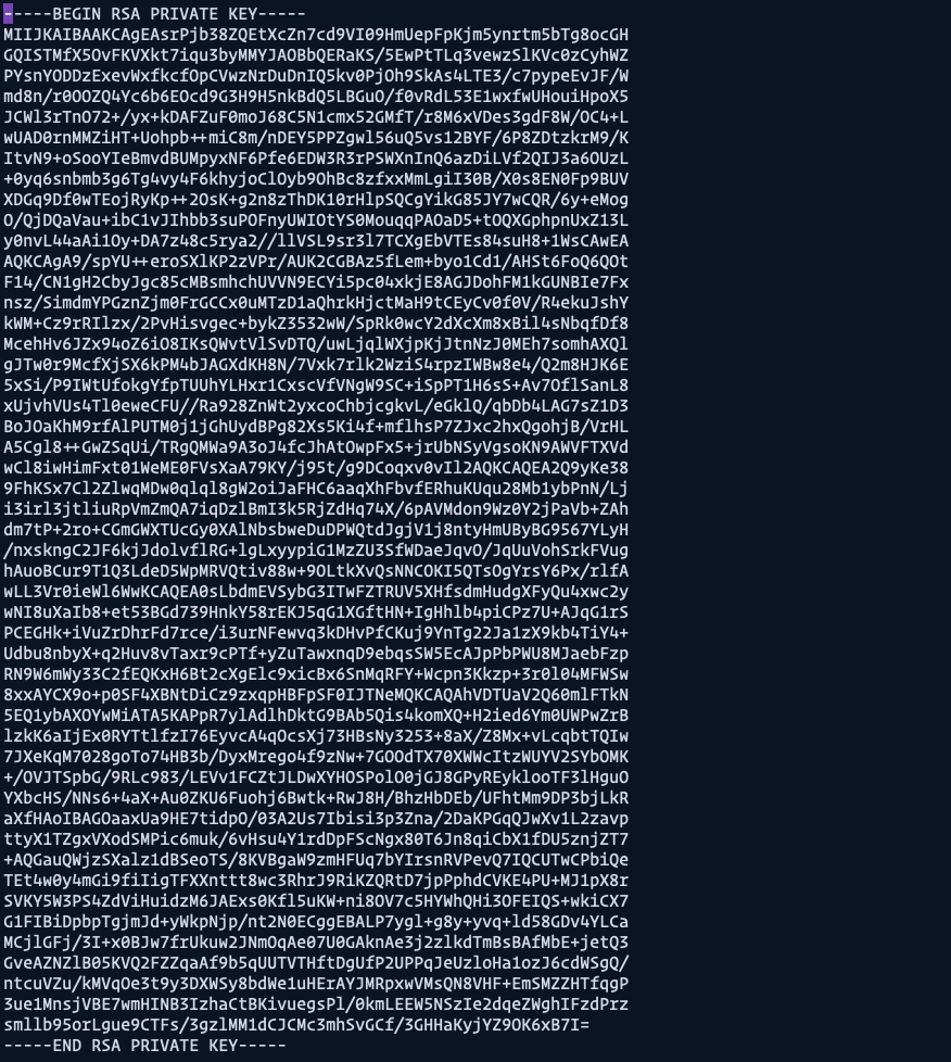 github actions private key