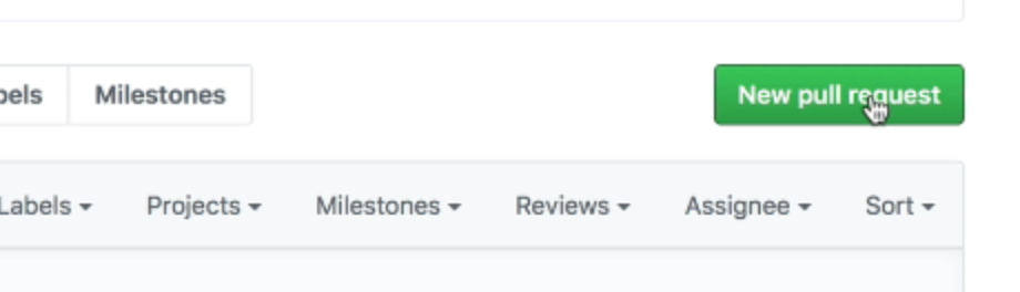 The green pull request button