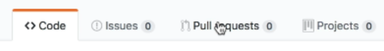 The pull request tab