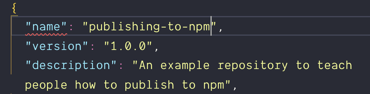Changed name property to publishing-to-npm
