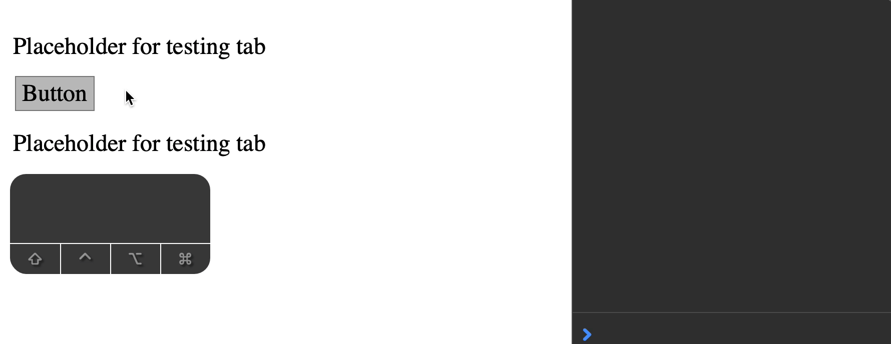 Tabbing into the next element works as expected.