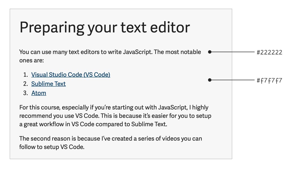Background color set to #f7f7f7. Text color set to #222