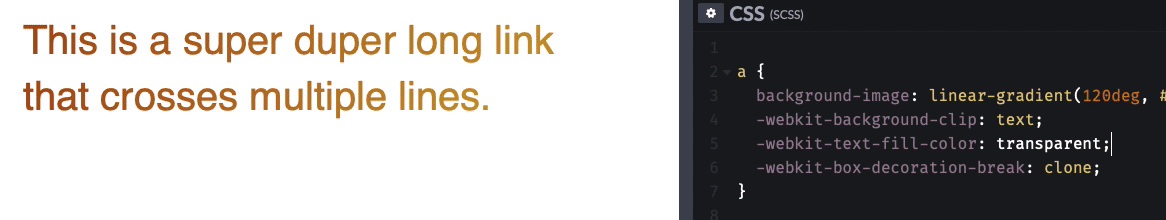 Textsfill-color: transparent set text decoration color to transparent as well