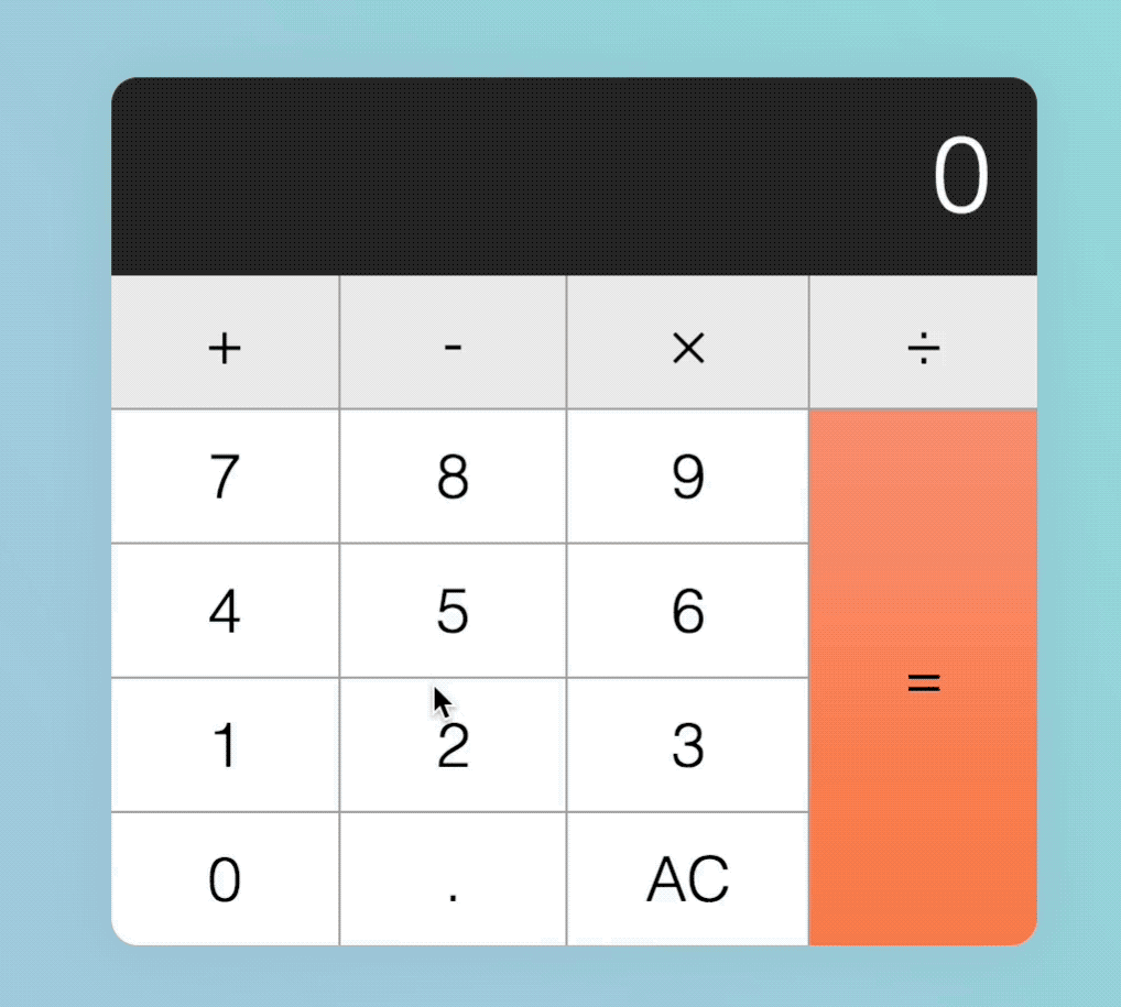 GIF of a calculator you'll build