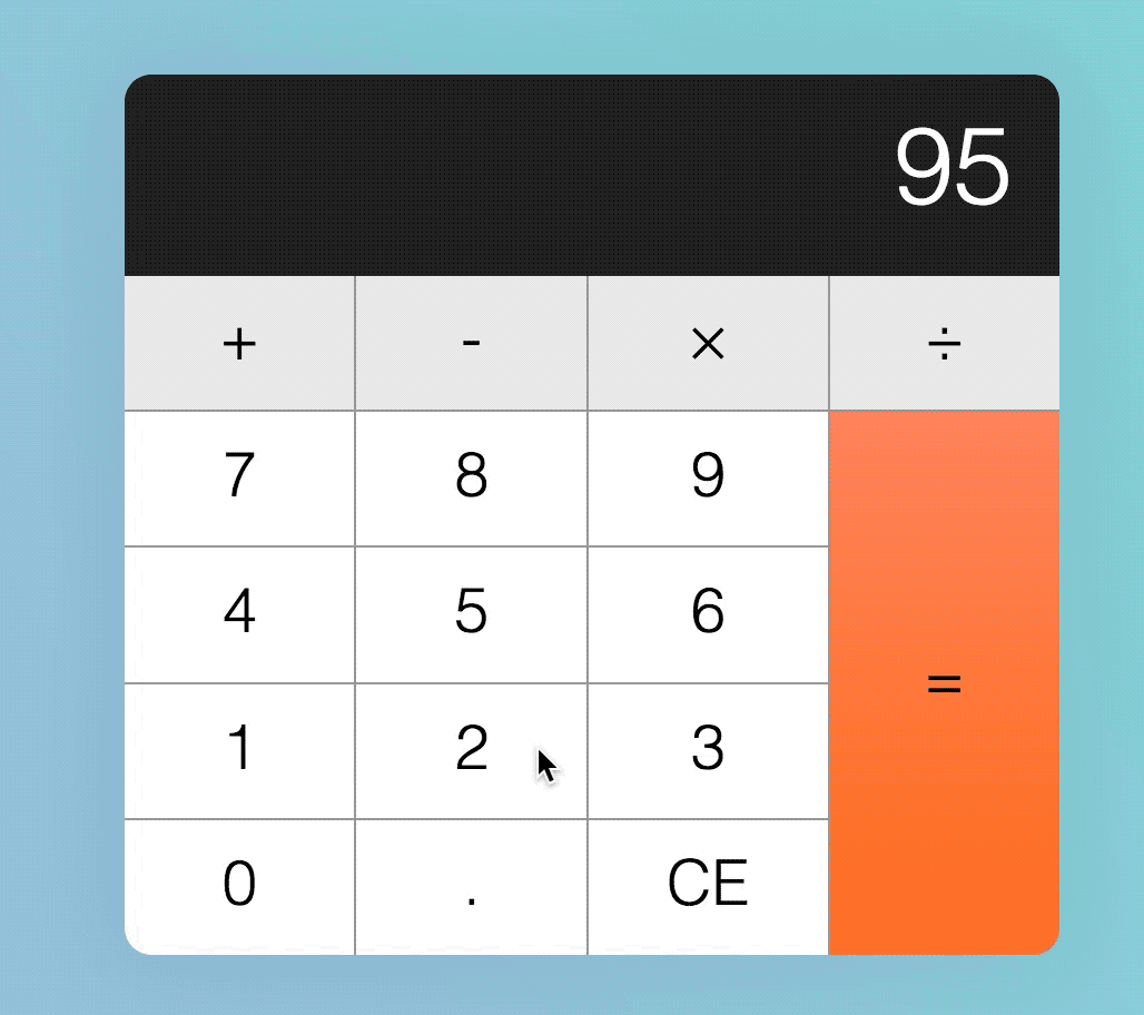 Calculator adds a decimal, followed by a number, to the display