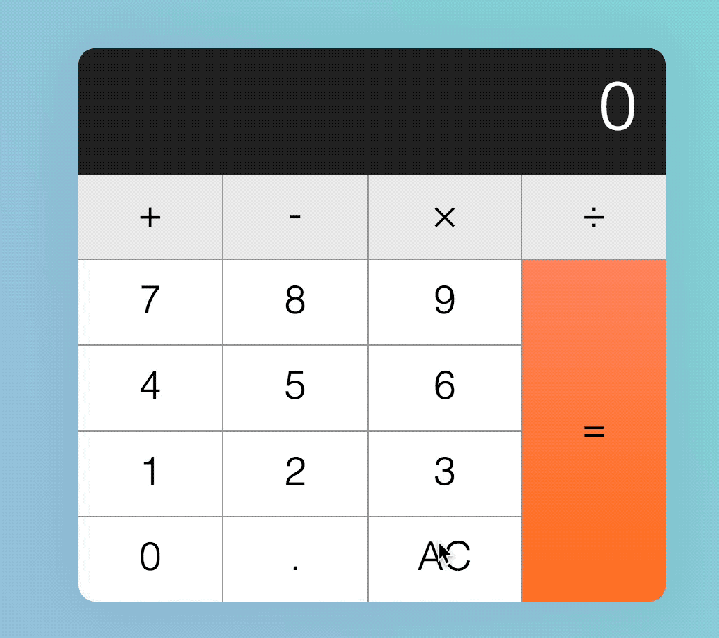 Nothing should happen even if the previous key isn't the decimal key