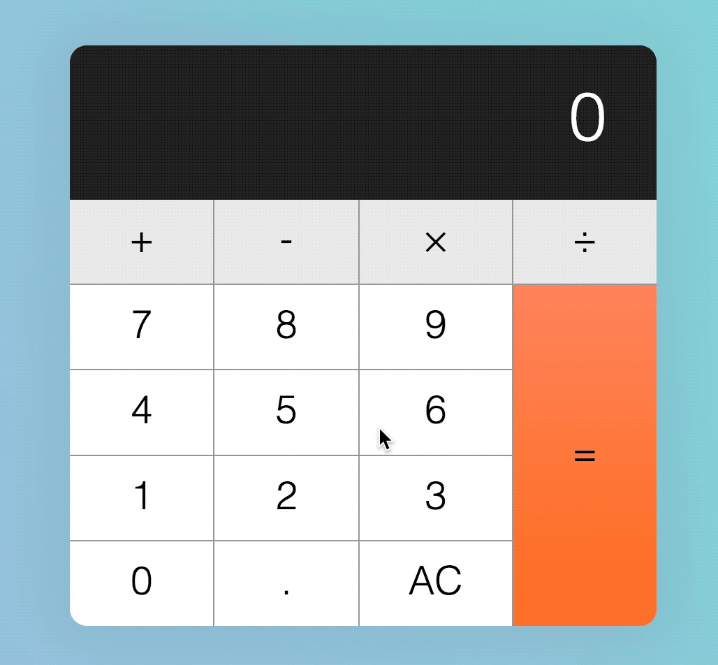 Operator keys should not perform calculations if they're clicked after the equal key