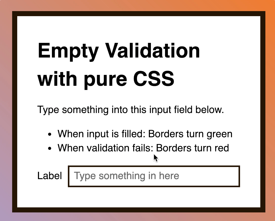 Checking If An Input Is Empty With Css Zell Liew