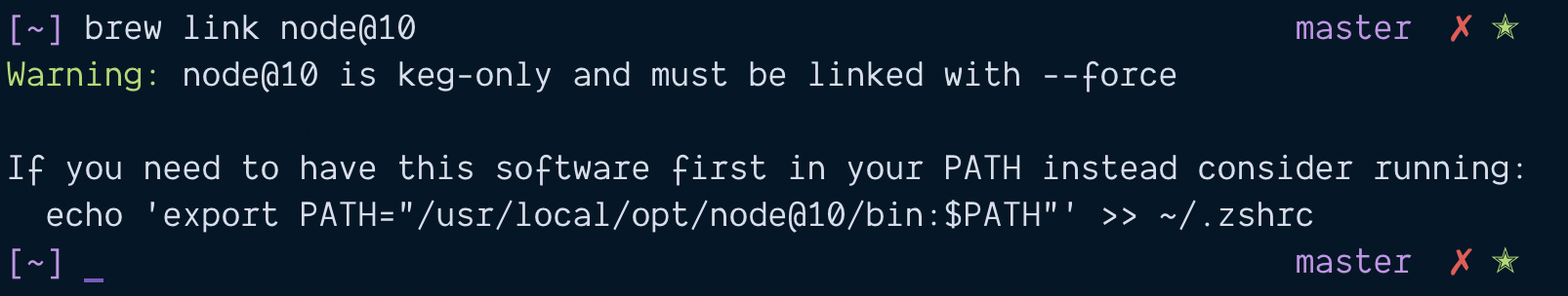 Linking Node 10.