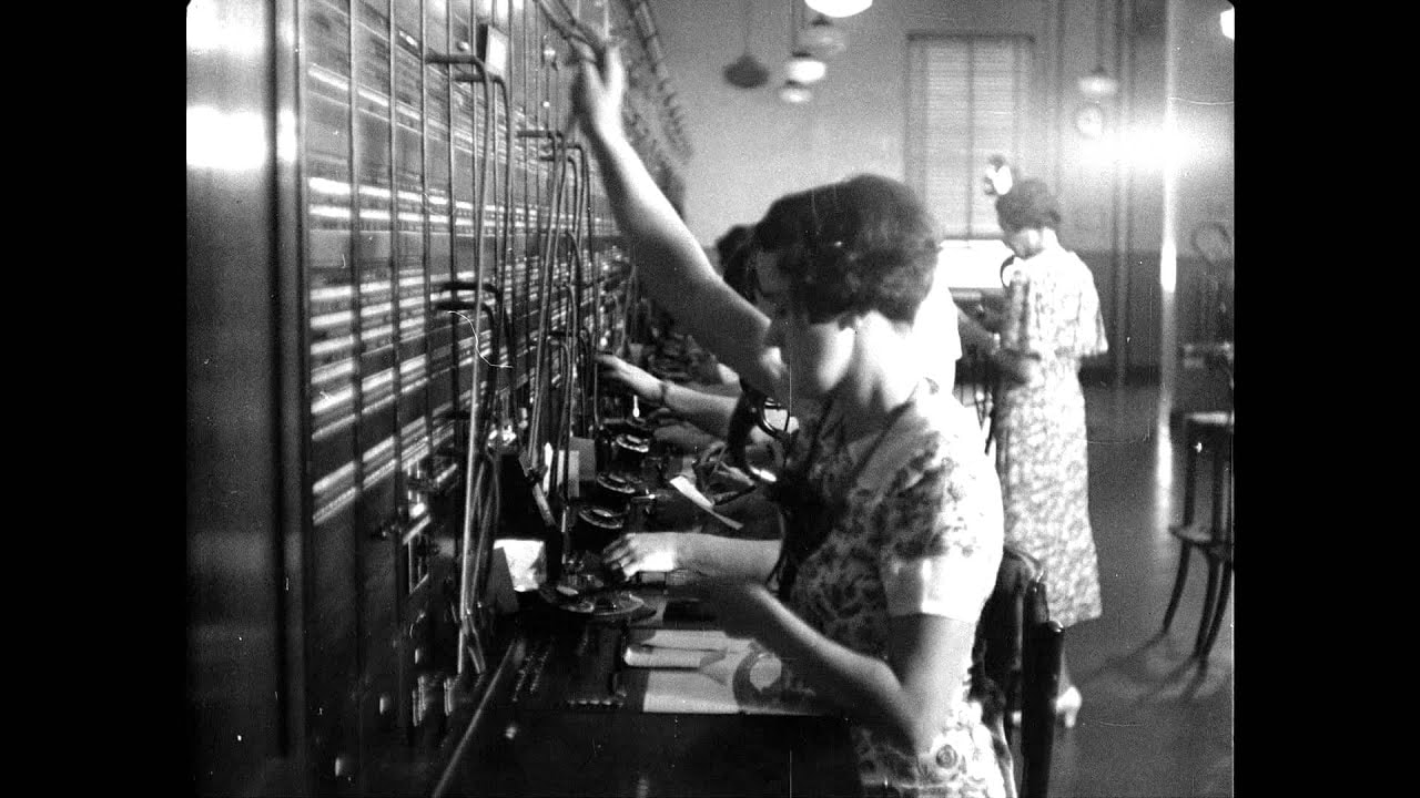 Watch [bell telephone switchboard operators](https://youtu.be/2BzRjfOoiVQ) at work