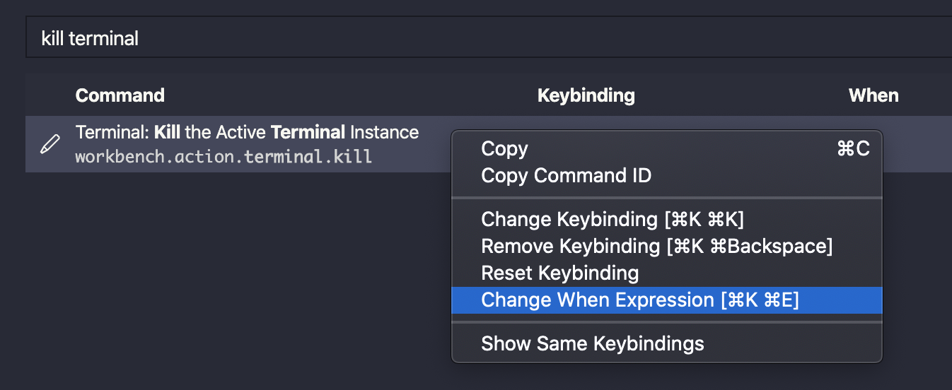 visual studio code keyboard shortcuts mac