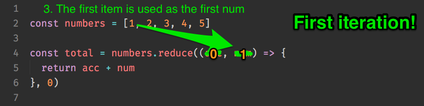 currentValue is the first item in the array